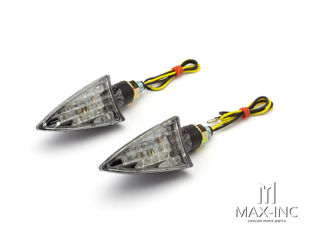 Carbon Universal LED Spear Head Turn Signals / Indicators - Emarked
