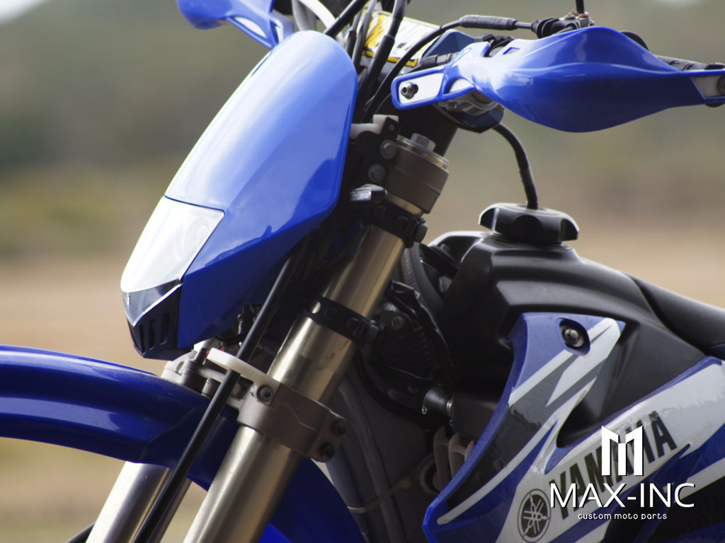 Blue Universal Stealth Supermoto LED Headlight Mask - 20w