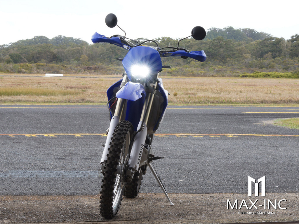 Blue Universal Stealth Supermoto LED Headlight Mask - 20w