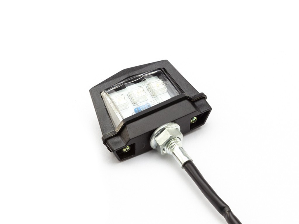 Black Universal Bolt On LED License Plate Light - Emarked