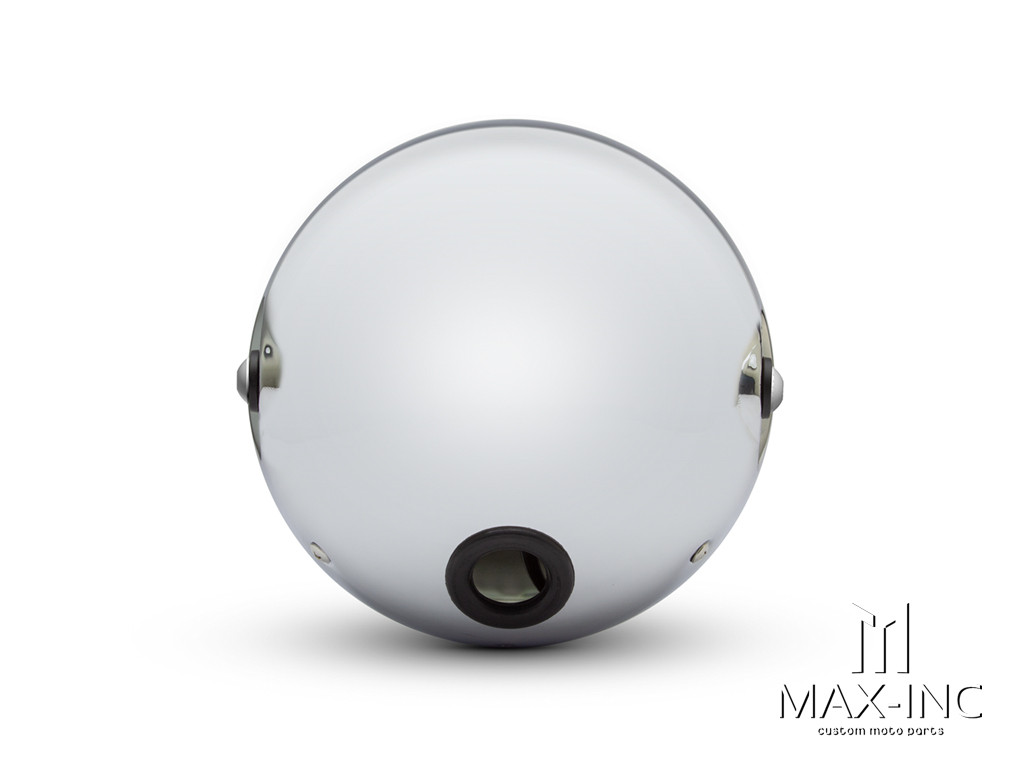 7.7" Chrome Shorty Metal Headlight - 12v / 55w Sealed Beam