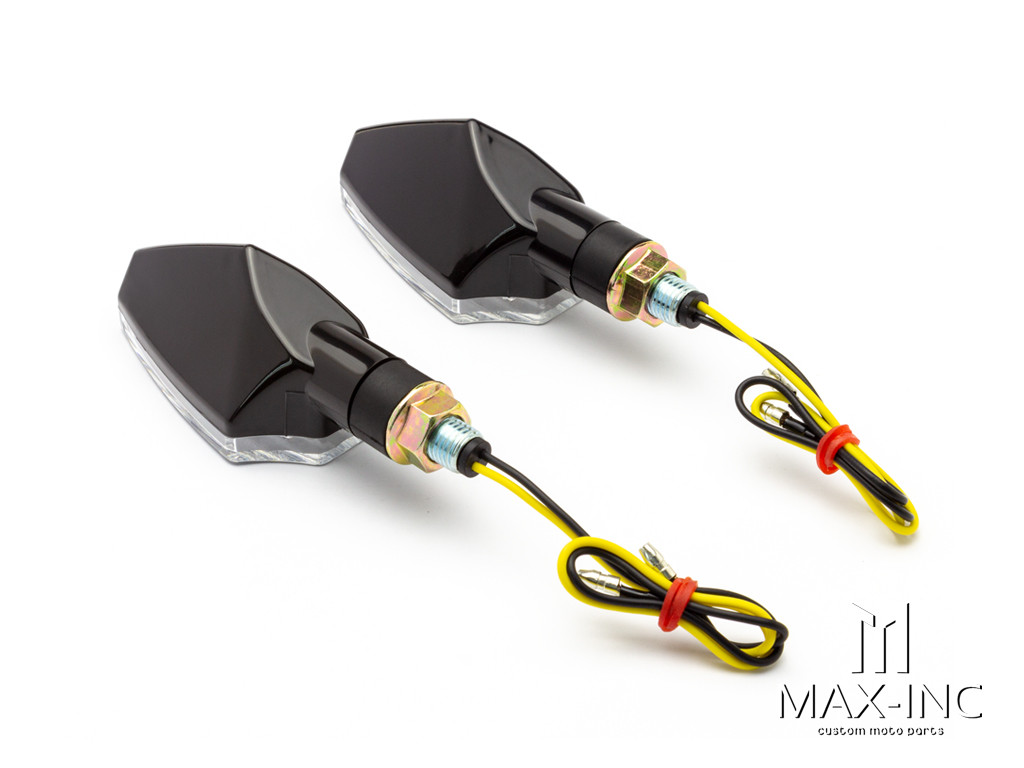 Black Full Size LED Turn Signals / Indicators - Emarked
