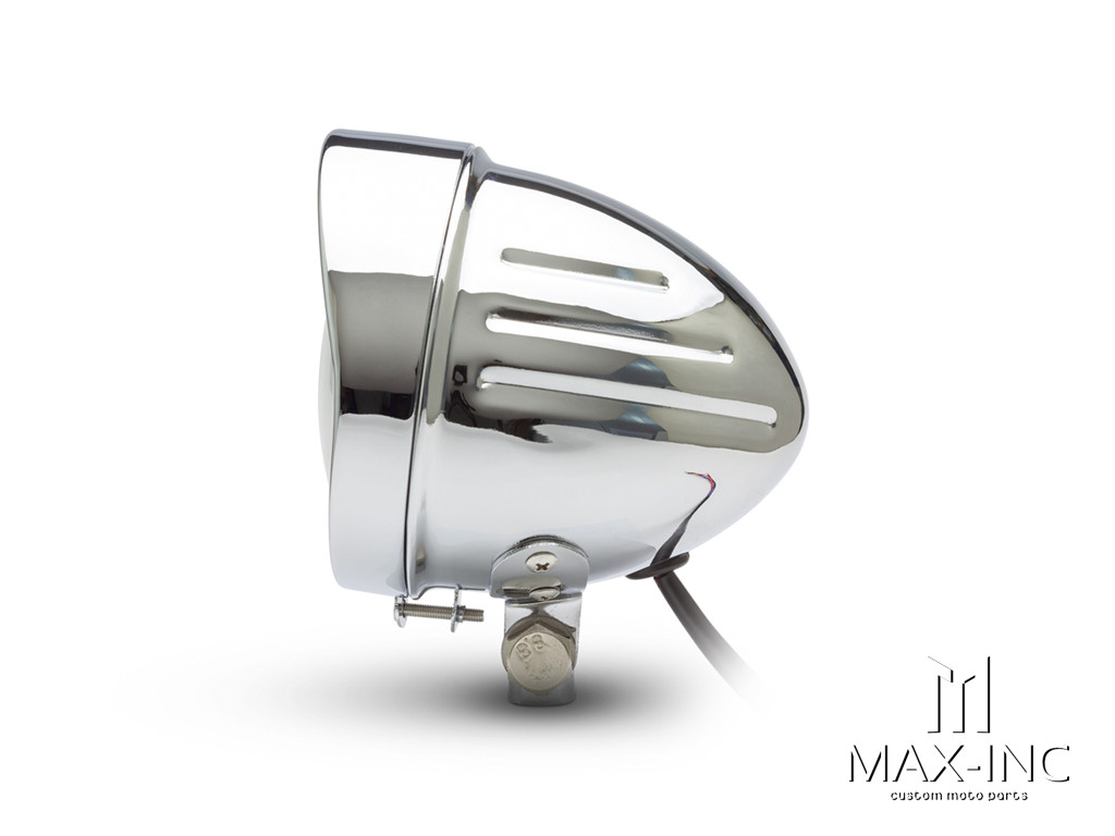 5" Chrome Metal Bottom Mount Custom Headlight - 55w