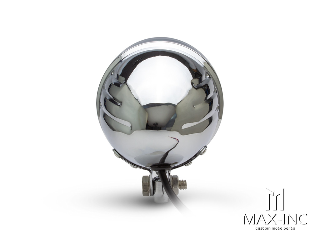 5" Chrome Metal Bottom Mount Custom Headlight - 55w