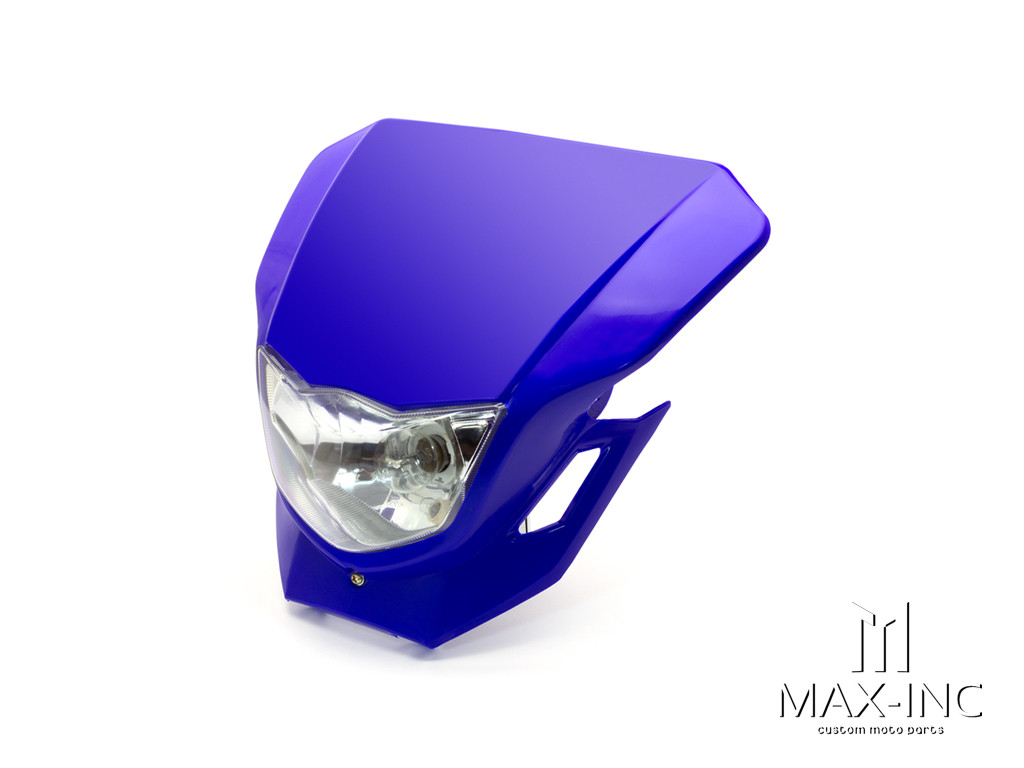 Blue Universal Supermoto Headlight Mask - 12v/35w