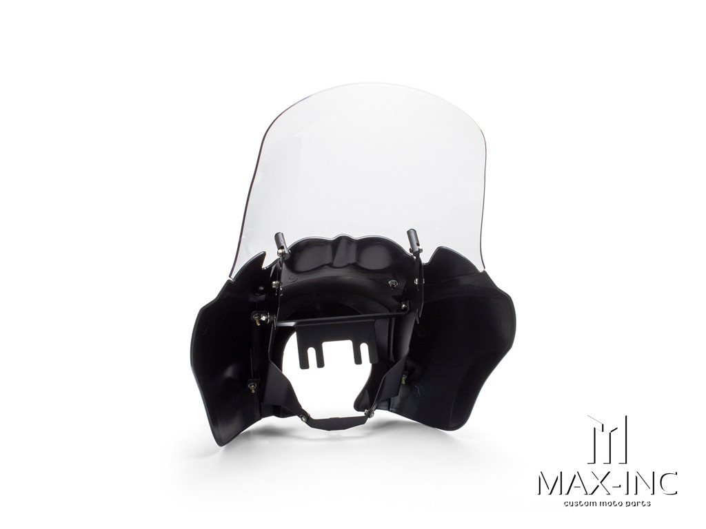 Black / Clear Tall Fairing Windshield Club Style Kit for Harley-Davidson Dyna, Super Glide T-Sport