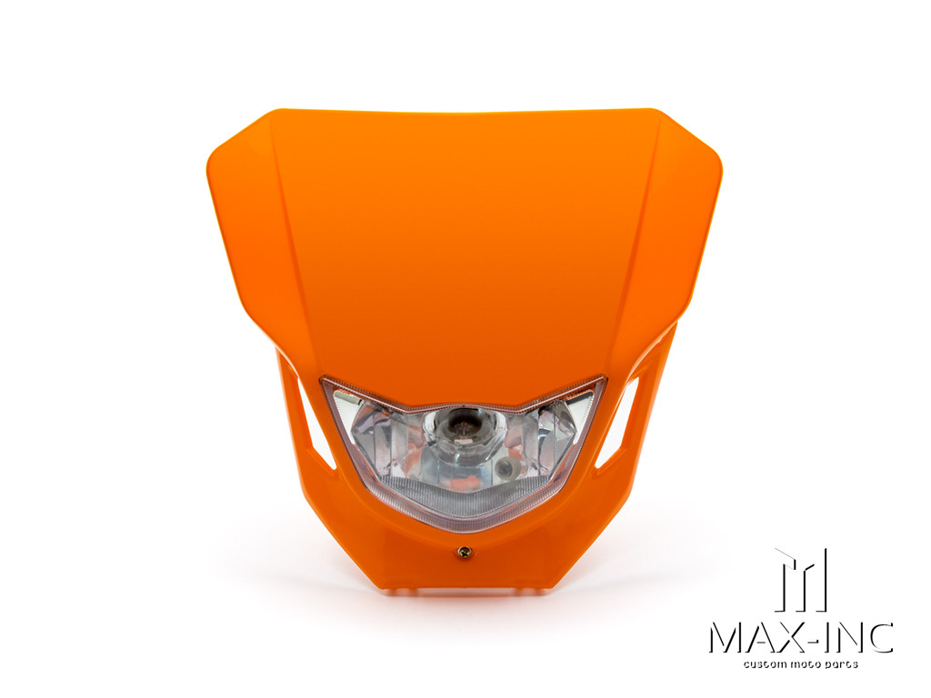Orange Universal Supermoto Headlight Mask - 12v/35w
