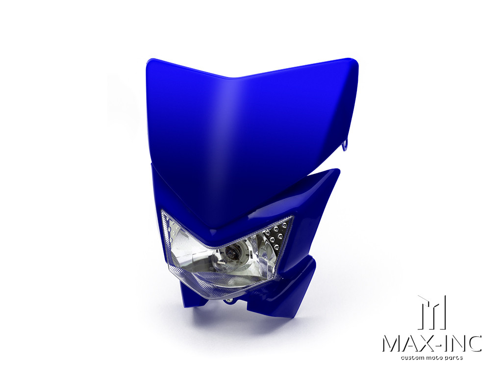 Blue Beasty Universal Supermoto Headlight Mask - 12v/35w