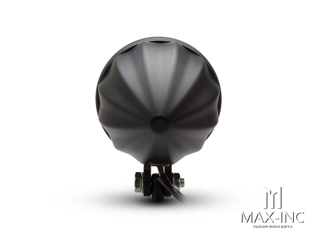 4.75" Black Alloy Bobber Style Headlight - 12v / 35w