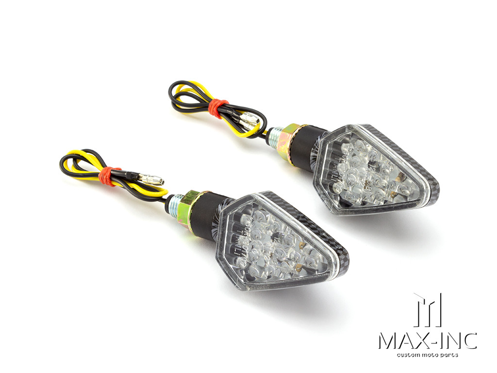 Carbon Pattern Mini LED Turn Signals / Indicators - Emarked