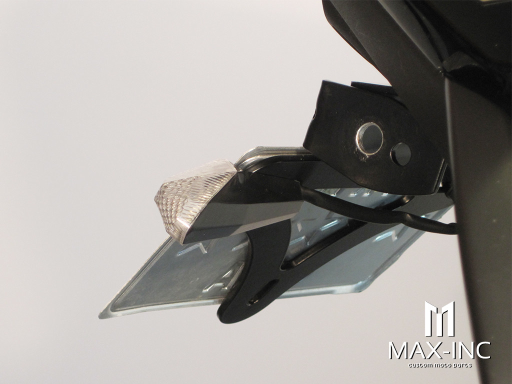 Black License Plate Mount Mini LED Turn Signals / Indicators - Emarked