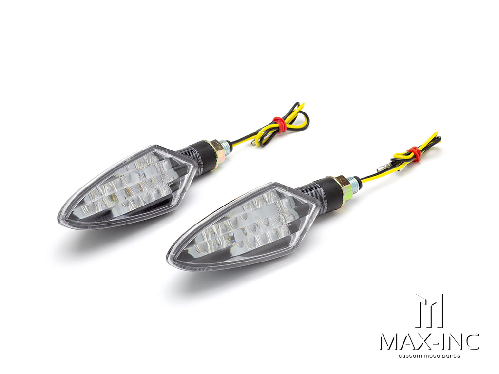 Carbon Pattern Full Size Spear Head LED Turn Signals / Indicators - Emarked