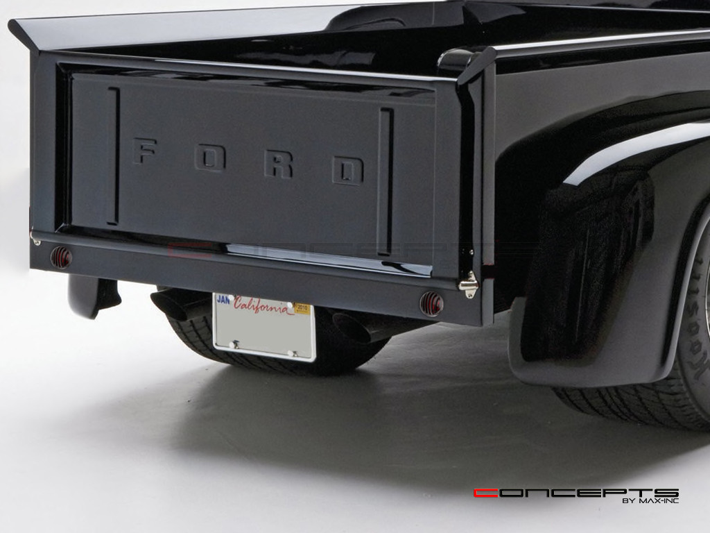 1.65" Matte Black Mini Flush Mount CNC Billet Alum Prison Grill LED Stop / Tail Light