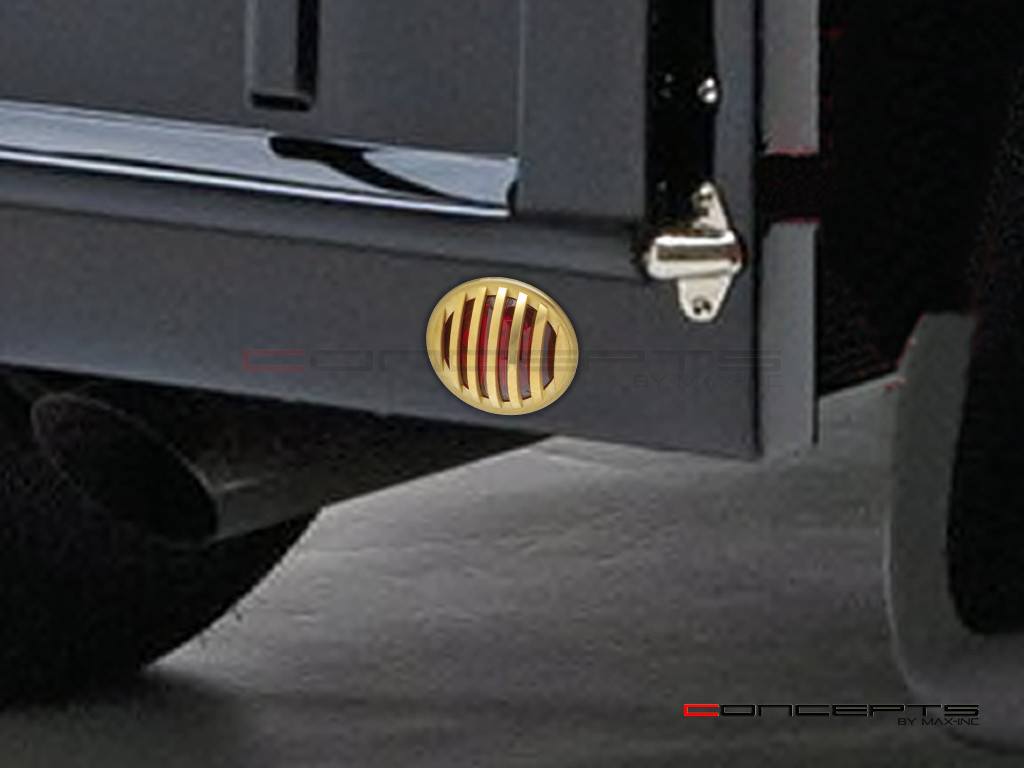 1.65" Solid Brass Mini Flush Mount CNC Machined Prison Grill LED Stop / Tail Light