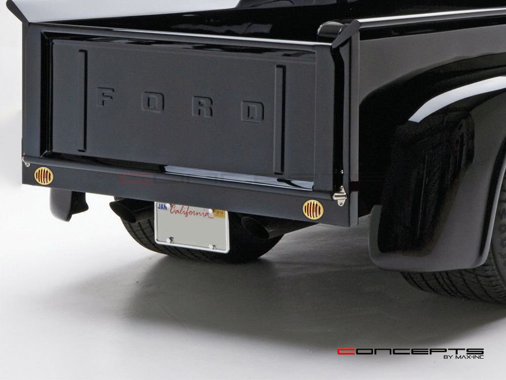 1.65" Solid Brass Mini Flush Mount CNC Machined Prison Grill LED Stop / Tail Light