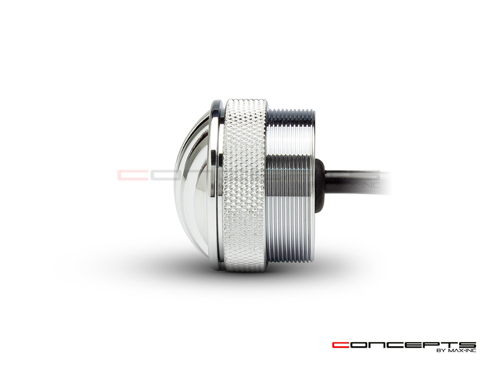 1.65" Chrome Mini Flush Mount CNC Billet Alum Prison Grill LED Stop / Tail Light