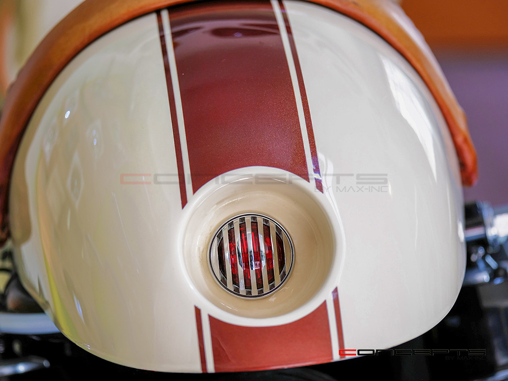 1.65" Chrome Mini Flush Mount CNC Billet Alum Prison Grill LED Stop / Tail Light