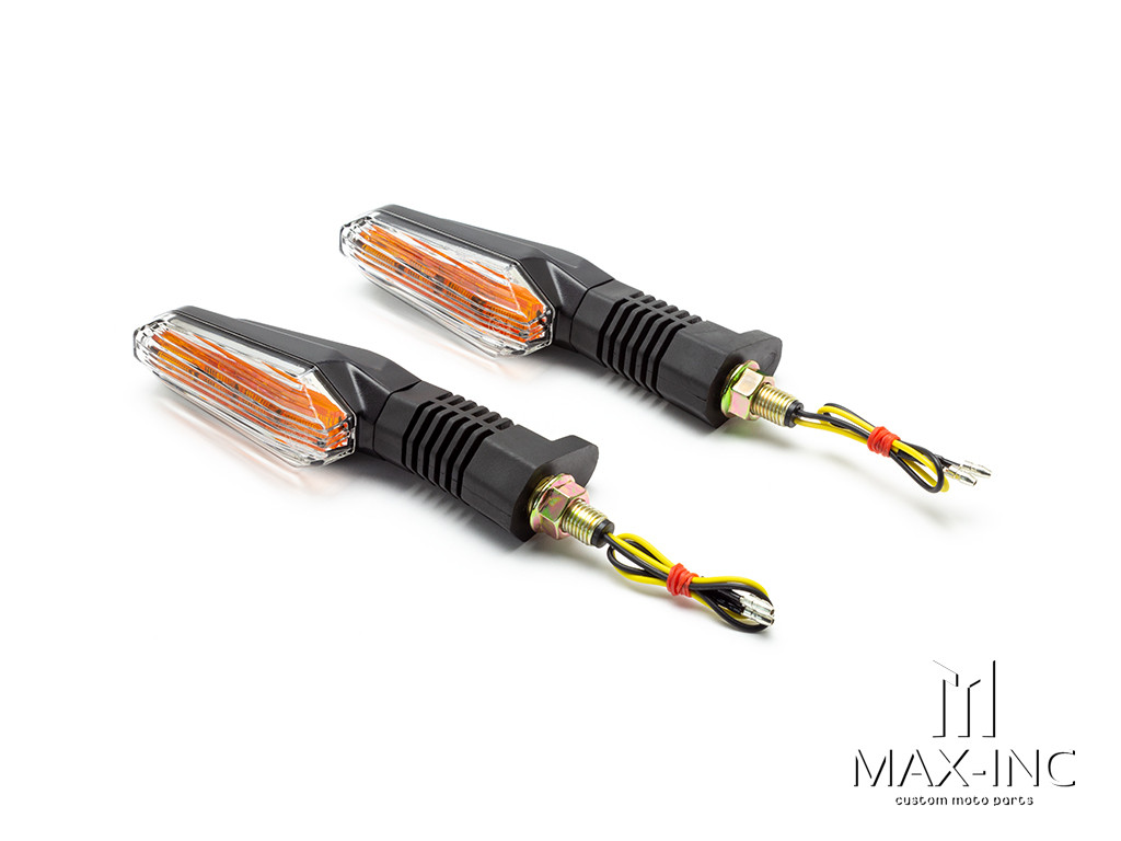 Black Sport Bike LED Turn Signals / Indicators 