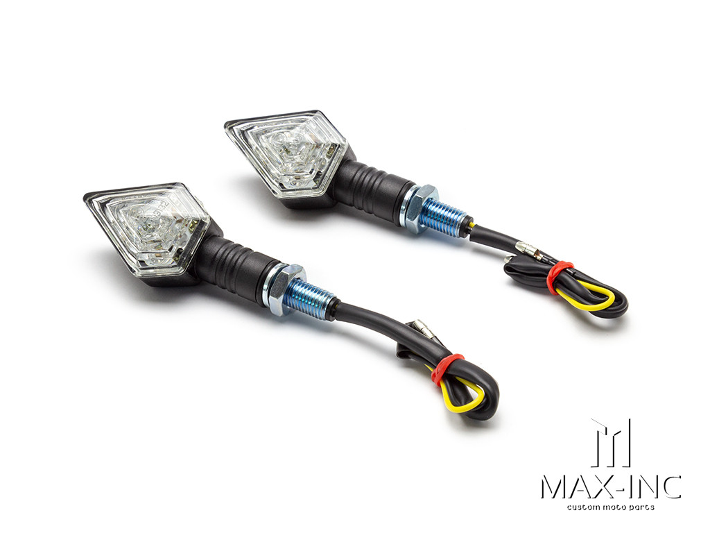 Black Diamond Shape Mini LED Turn Signals / Indicators - Emarked