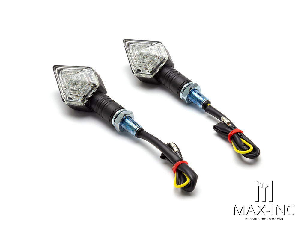 Black Diamond Shape Mini LED Turn Signals / Indicators - Emarked