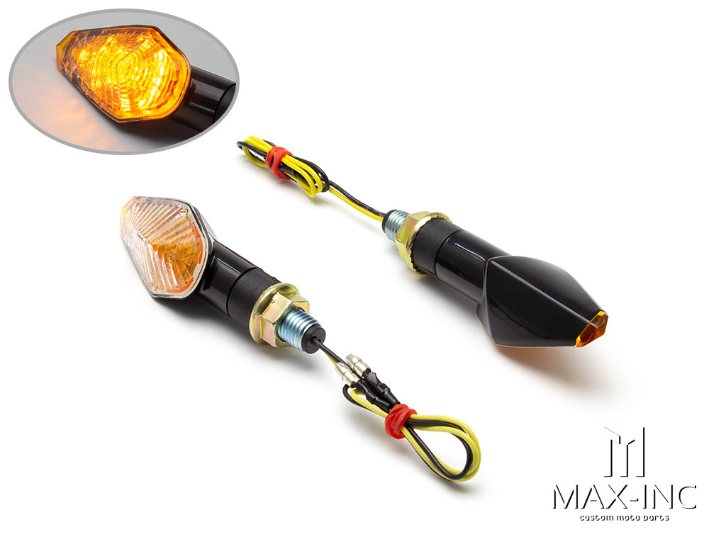 Black Apollos Mini LED Turn Signals / Indicators - Emarked