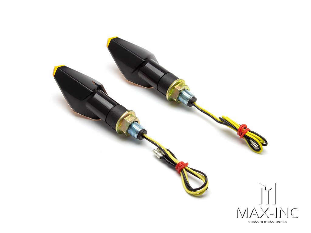 Black Apollos Mini LED Turn Signals / Indicators - Emarked