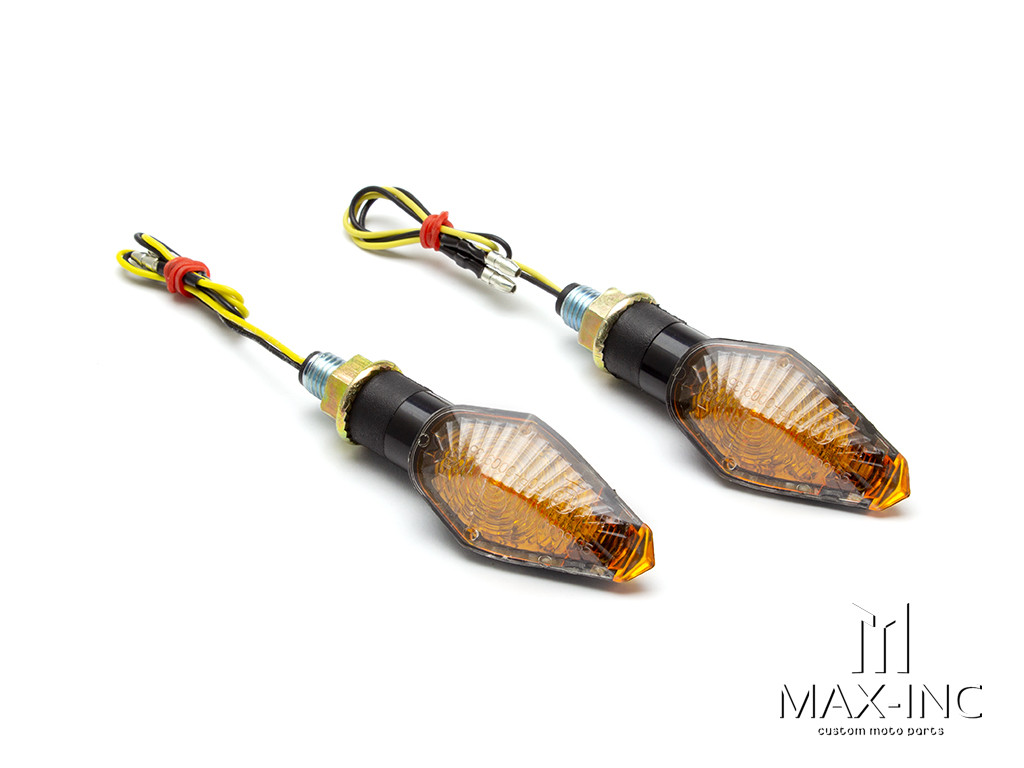 Black Apollos Mini LED Turn Signals / Indicators - Emarked