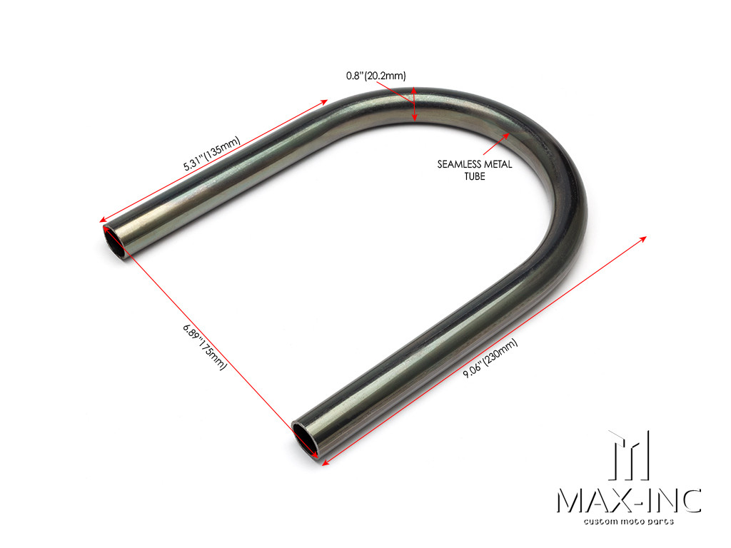 Universal DIY 175mm Flat Raw Steel Rear Tail Seat Hoop