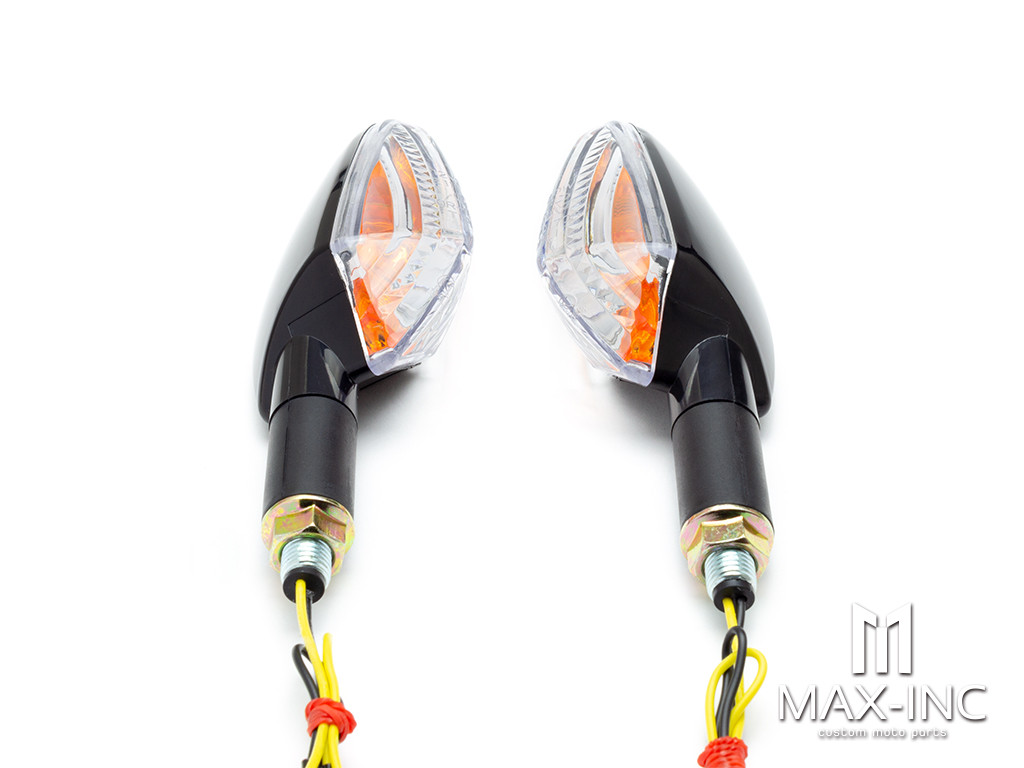Black Amber Inner Lens LED Turn Signals / Indicators - Emarked
