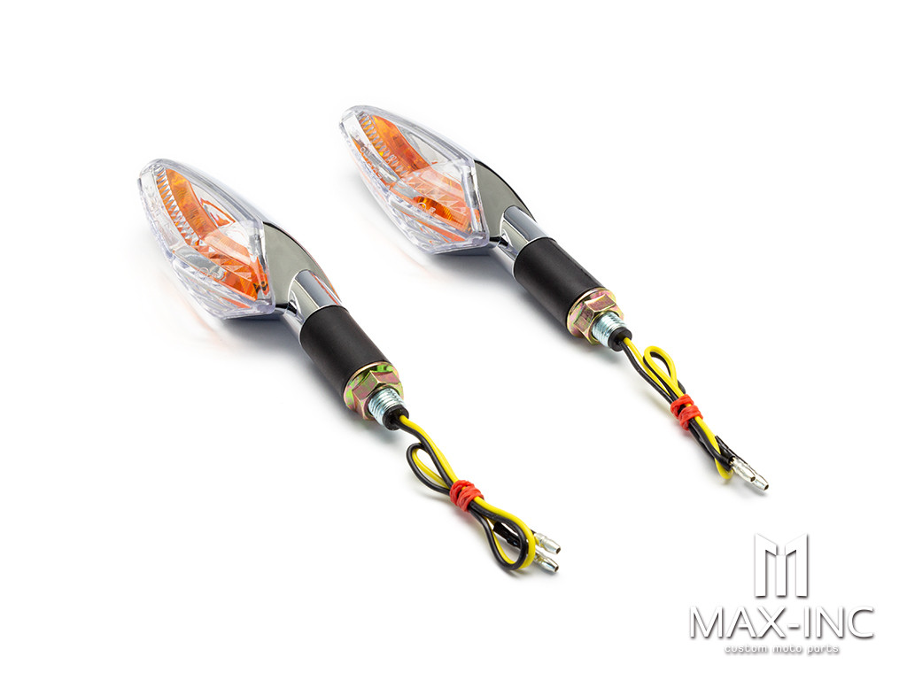 Chrome Amber Inner Lens LED Turn Signals / Indicators - Emarked