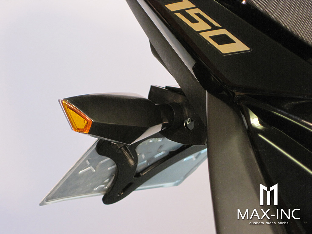 Black Orange Tip LED Turn Signals / Indicators - Emarked