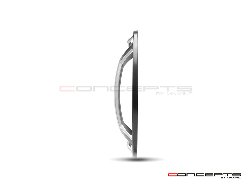 Armour Design 7" Black + Contrast Cut CNC Aluminum Headlight Guard Cover