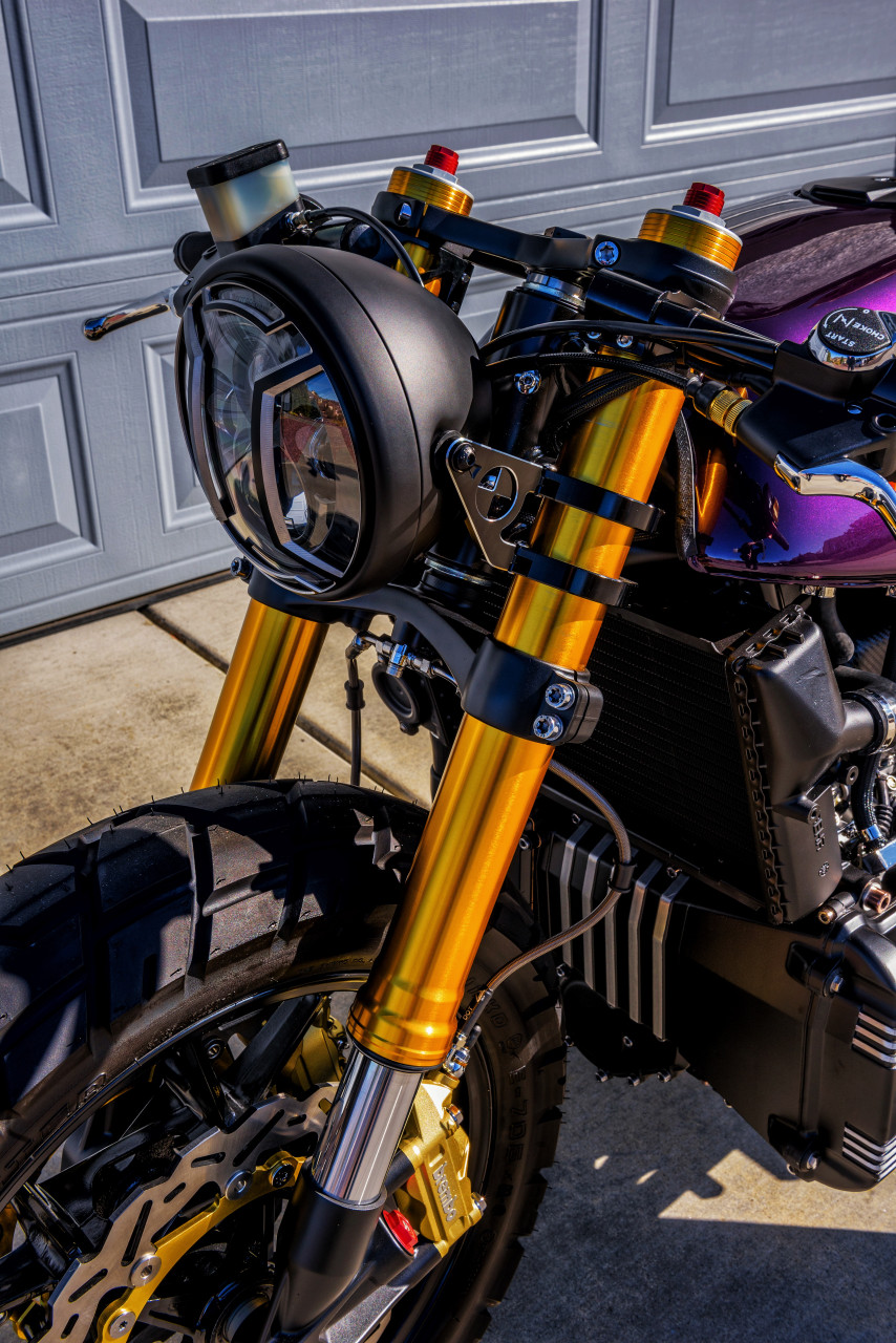 Armour Design 7" Black + Contrast Cut CNC Aluminum Headlight Guard Cover