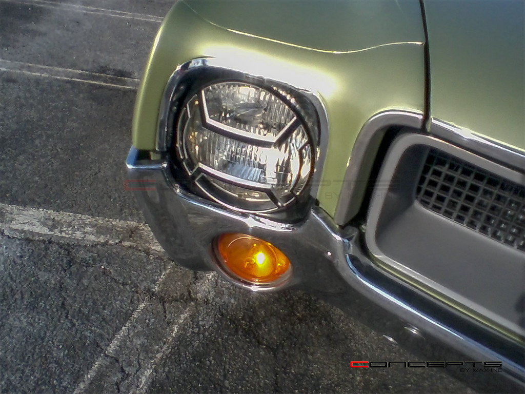 Armour Design 7" Black + Contrast Cut CNC Aluminum Headlight Guard Covers - Pair