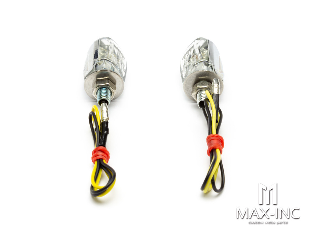 Chrome Tiny LED Turn Signals / Indicators - Small & Bright