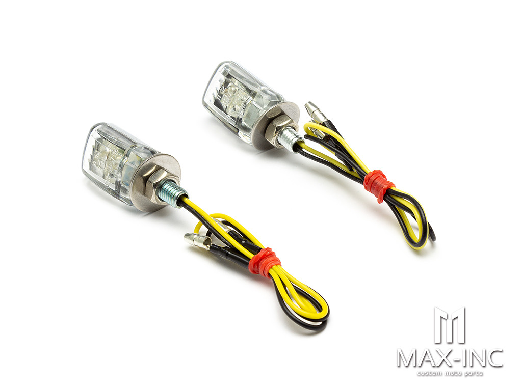 Chrome Tiny LED Turn Signals / Indicators - Small & Bright
