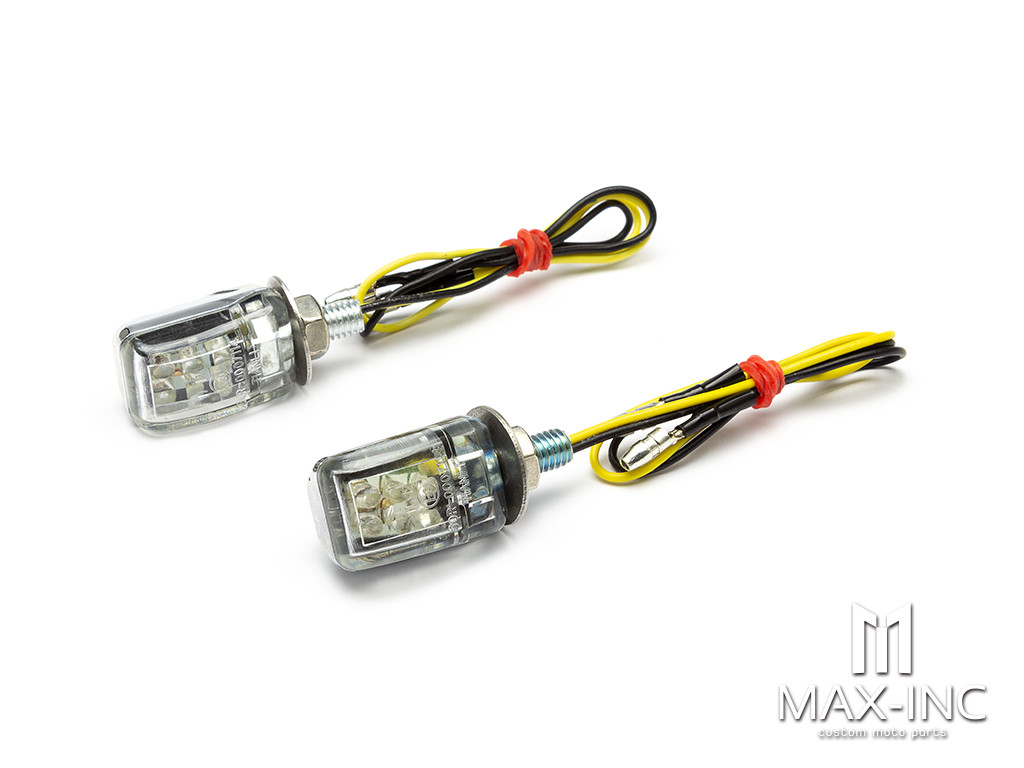 Chrome Tiny LED Turn Signals / Indicators - Small & Bright