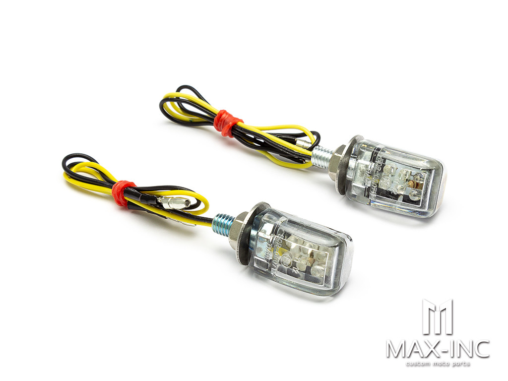 Chrome Tiny LED Turn Signals / Indicators - Small & Bright