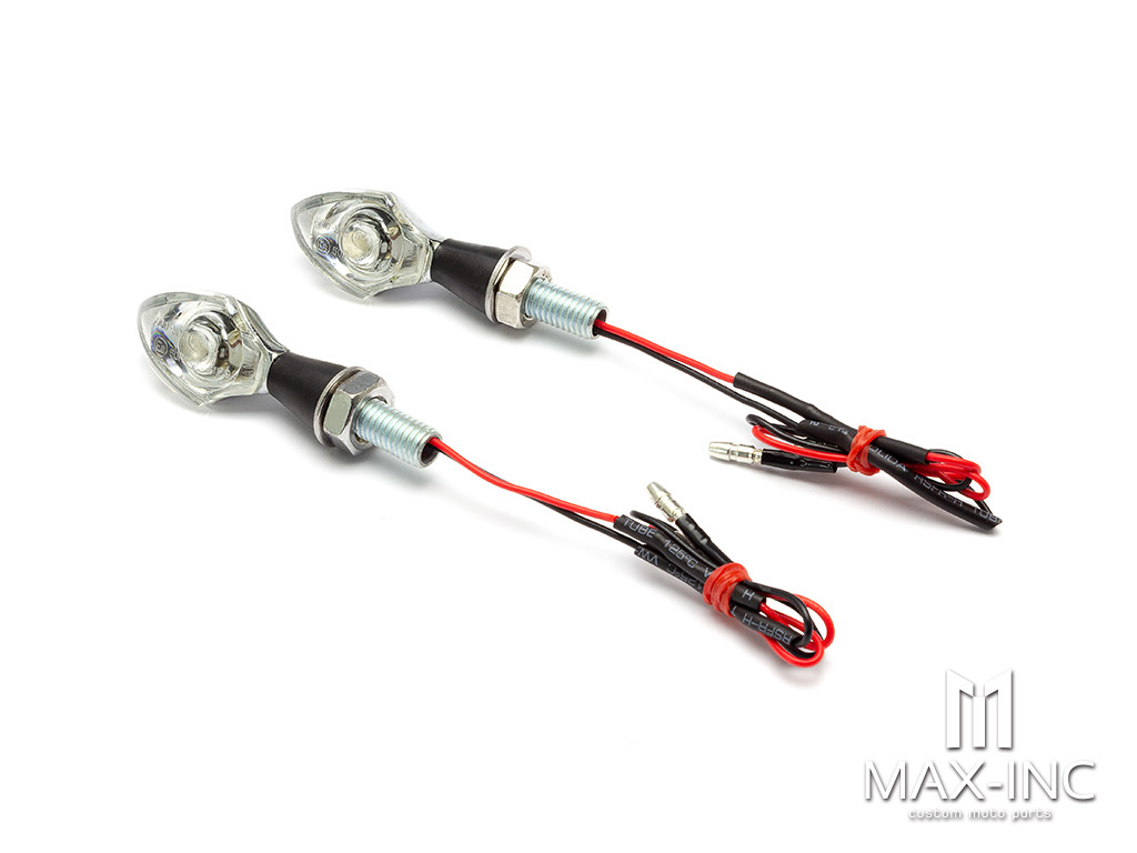 Chrome Alloy Micro Cyclops LED Turn Signals / Indicators - Small & Bright