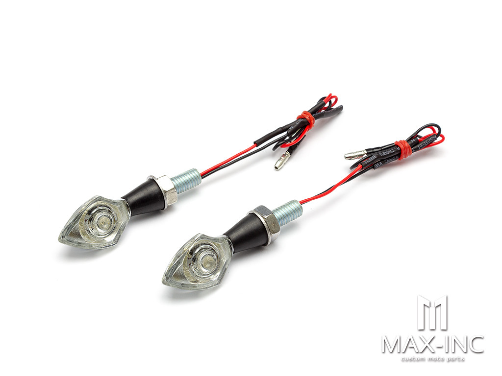 Chrome Alloy Micro Cyclops LED Turn Signals / Indicators - Small & Bright