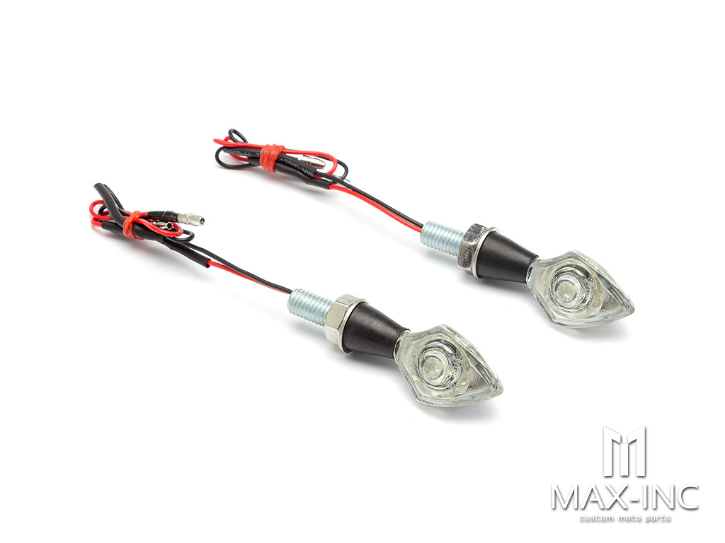 Chrome Alloy Micro Cyclops LED Turn Signals / Indicators - Small & Bright