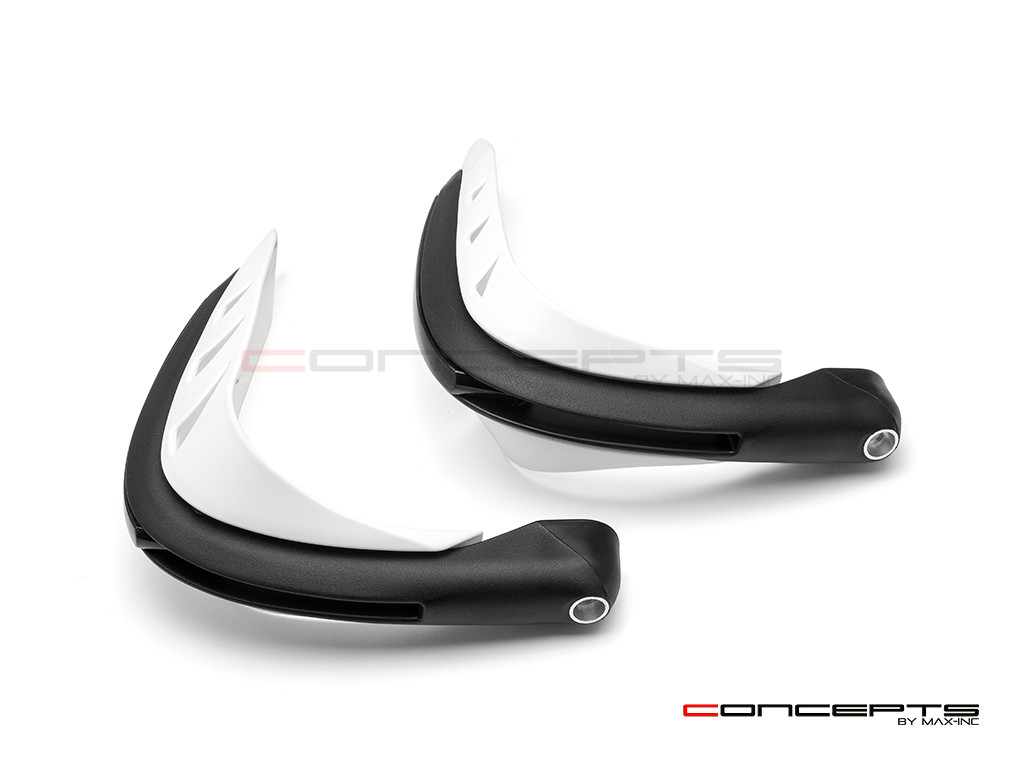 White Universal LED Handguards with Integrated Daytime Running Lights + Turn Signals - Cool White / Amber