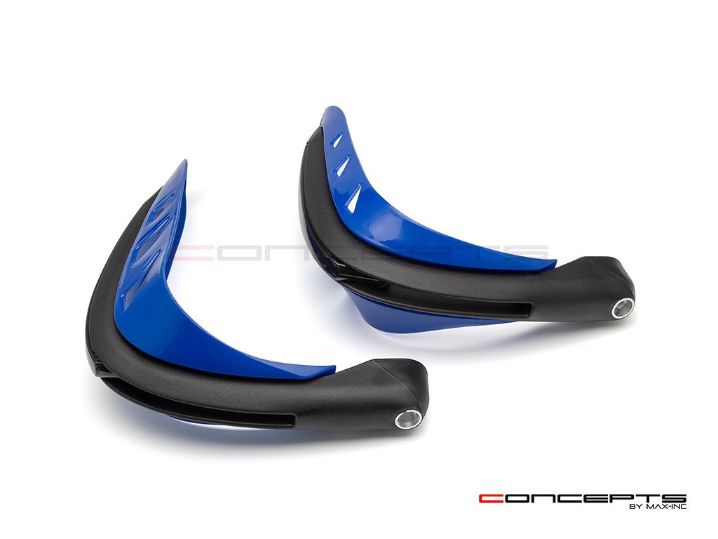 Blue Universal LED Handguards with Integrated Daytime Running Lights + Turn Signals - Ice Blue / Amber