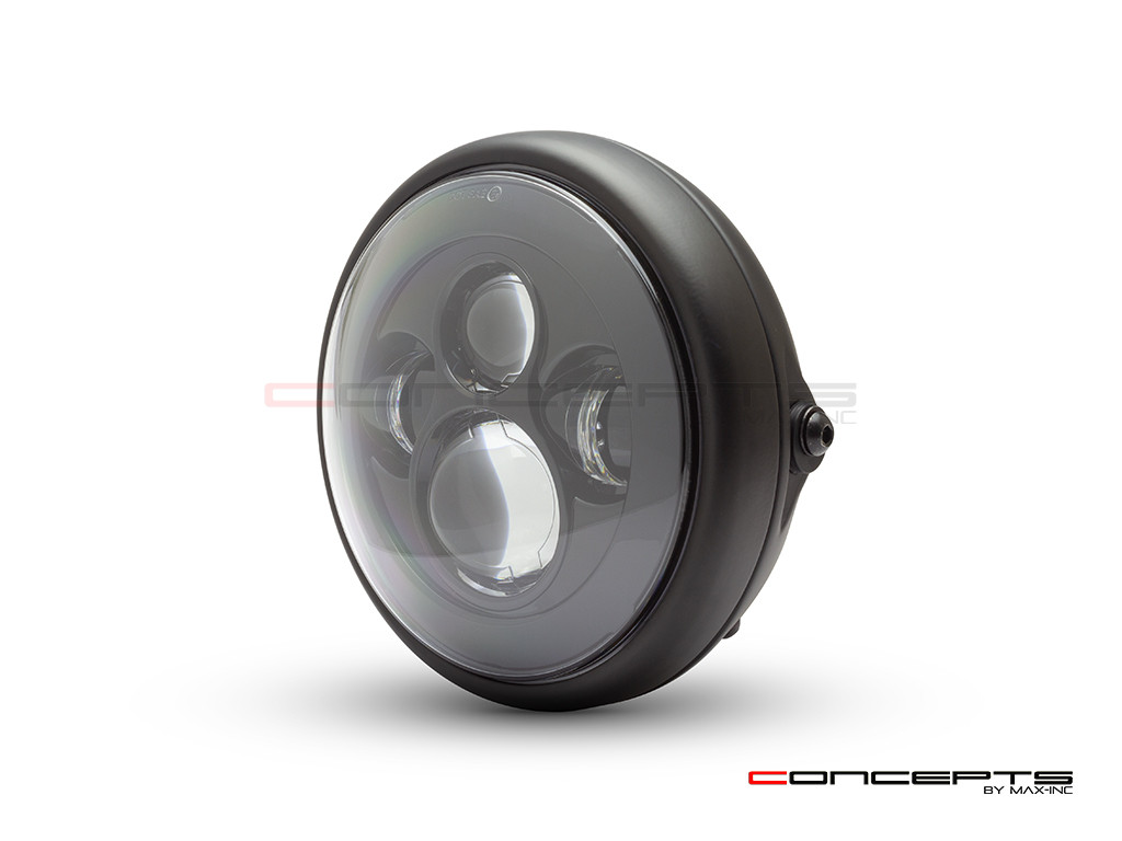 7.7" Matte Black Shorty Multi Projector LED Headlight