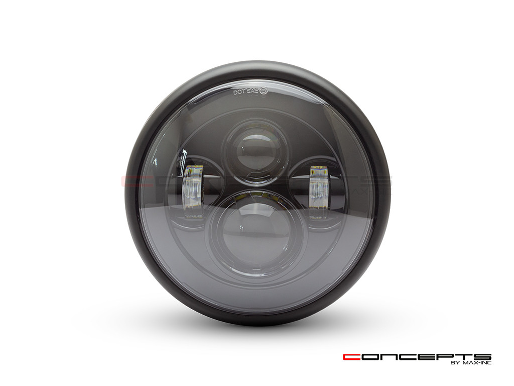 7.7" Matte Black Shorty Multi Projector LED Headlight