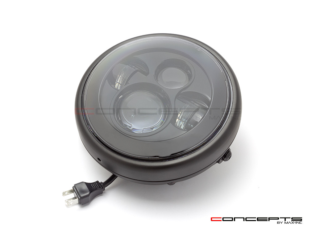 7.7" Matte Black Shorty Multi Projector LED Headlight