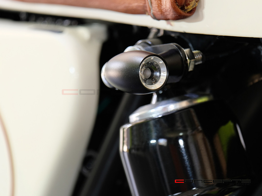 MAX LADZ Black + Natural CNC Machined Alum Mini Rear LED Indicators / Turn Signals + Running Lights - Red