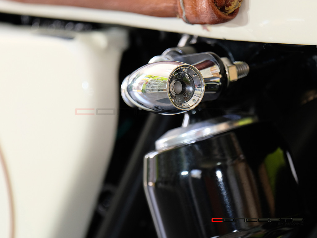 MAX LADZ Chrome CNC Machined Alum Mini Rear LED Indicators / Turn Signals + Running Lights - Red