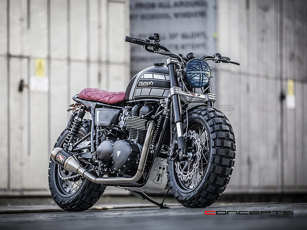 7.7" Matte Black Multi Projector LED Headlight + Union Jack Cover