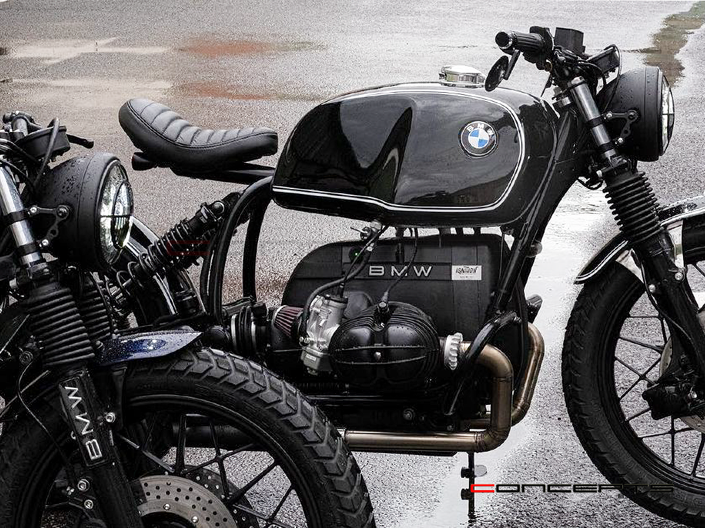 7.7" Matte Black Multi Projector LED Headlight + Beemer Grill Cover